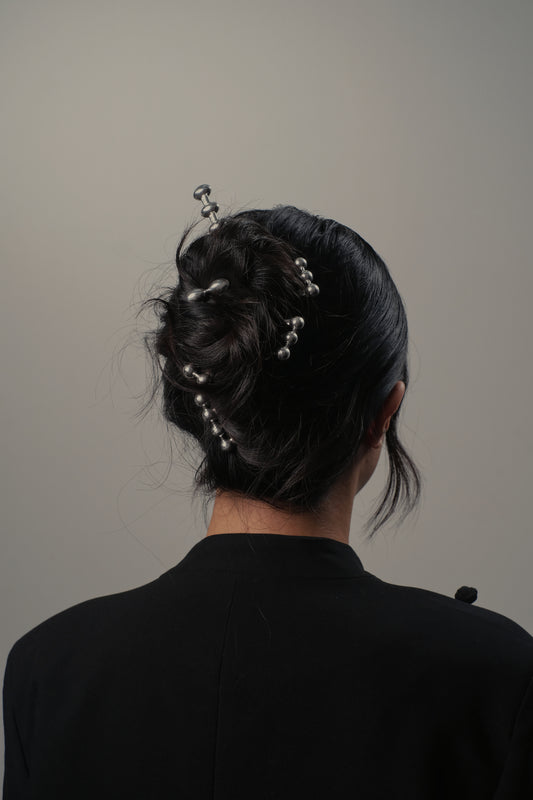 Punto Hair Pin Set - Silver