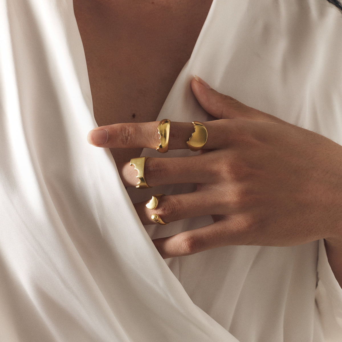Round Bitten Signet Ring