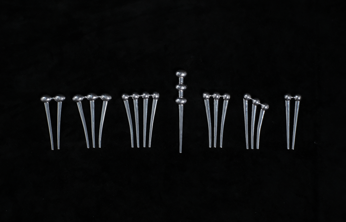 Punto Hair Pin Set - Silver