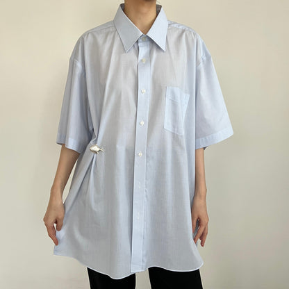 Light Blue Shirt with Pomfret Fish