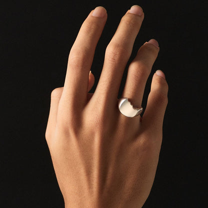 Round Bitten Signet Ring